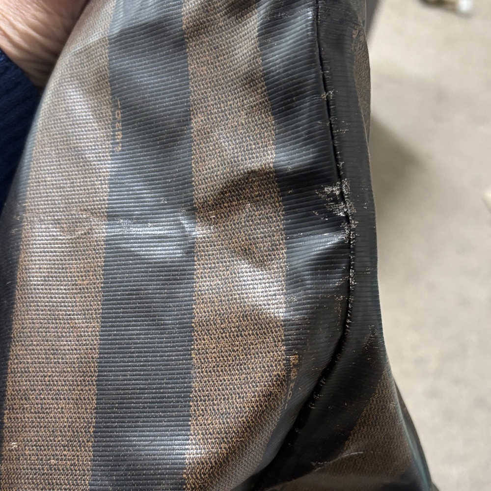 Fendi Black and Brown Striped Tote - Picture 10 of 10